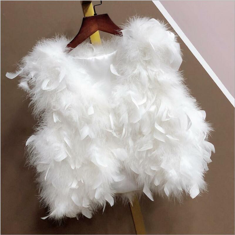 100% feminino real avestruz pena colete pequena capa para casamento festa noiva peludo branco fofo luxuoso ramantic outwear