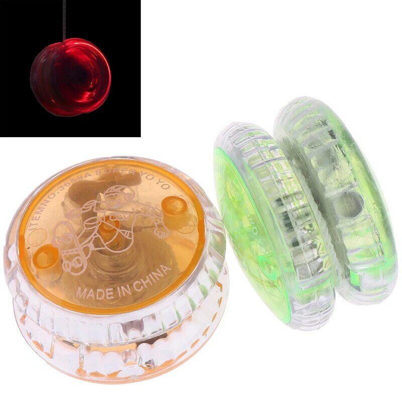 YoYo luminoso con bola LED intermitente para niños, mecanismo de embrague, juguetes para bebés, entretenimiento para fiestas