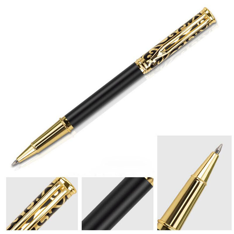 Bolígrafo de diseño clásico para hombres de negocios, bolígrafo de Metal, latón, cobre, regalo de escritura, compre 2, enviar regalo