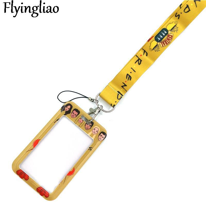 Friends Tv show Lanyard Credit Card ID Holder Bag Student Women Travel Card Cover Badge Car Keychain Decorations