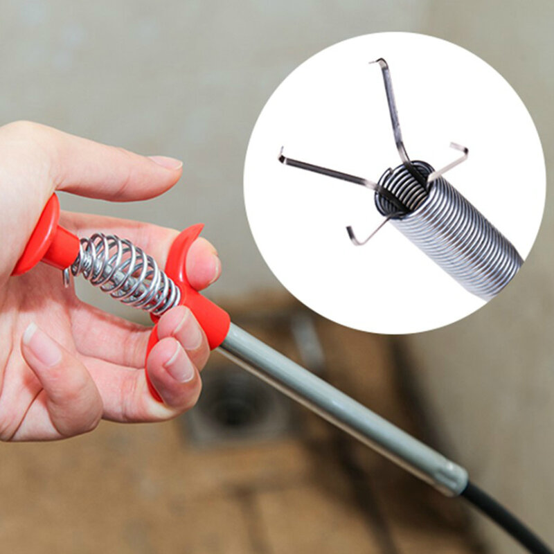 Spring Pipe Dredging Tool Dredge Unblocker Drain Clog Tool Clog Remover Cleaning Tools For Kitchen Sink Sewer Cleaning Hook Wate