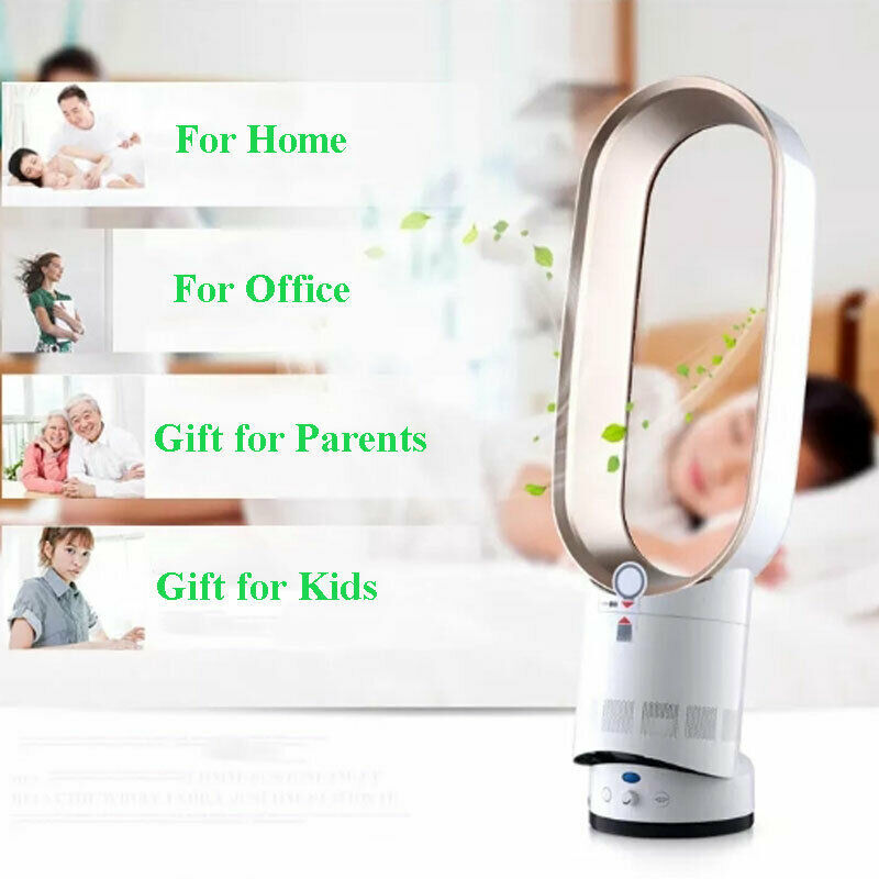 16 Inches No-blade Fan Super Quiet Bladeless Floor-standing Fan Low Noise Air Purifing Romote Controled Electric Fan