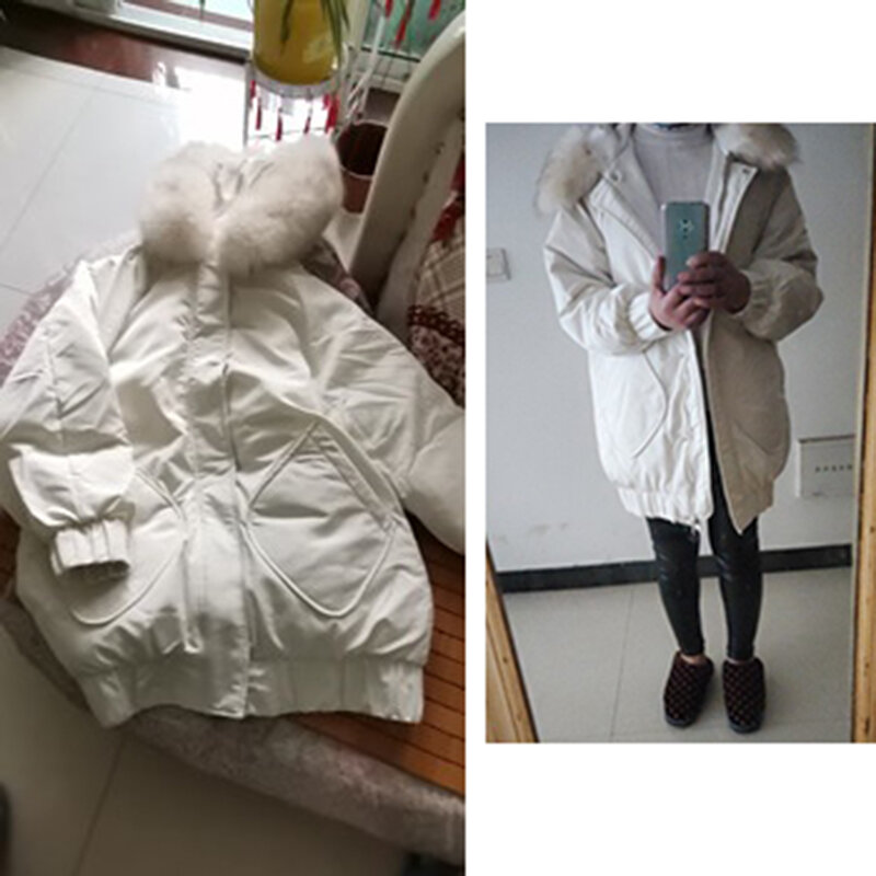 2022 winter mode koreanische Weiße ente unten mantel dicken schwarzen haube frauen winter warme unten jacke Wird Schützen Von Kalt