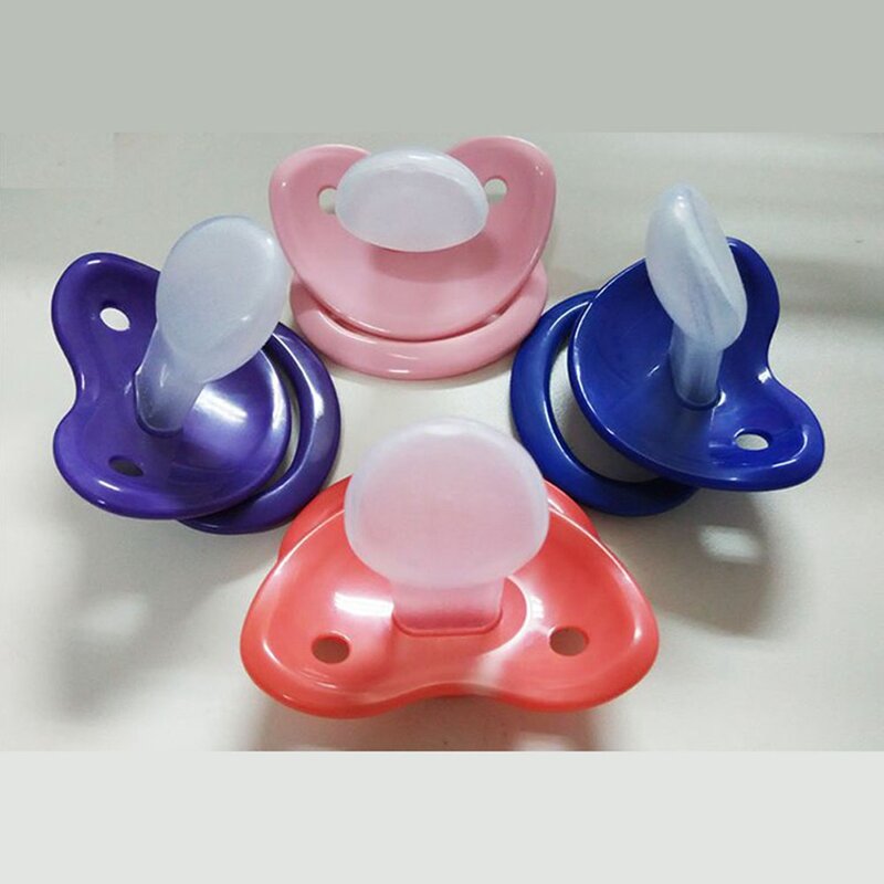 Chupete de silicona de gran tamaño para adultos, mordedor de bebé, juguetes para masticar, pezón, Color sólido