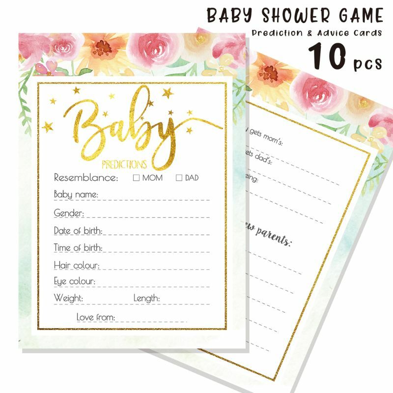 10Pack Baby Prediction and Advice Cards Shower Game Advice Cards for Girl or Boy Advice Book Fun Gender Neutral Shower Party