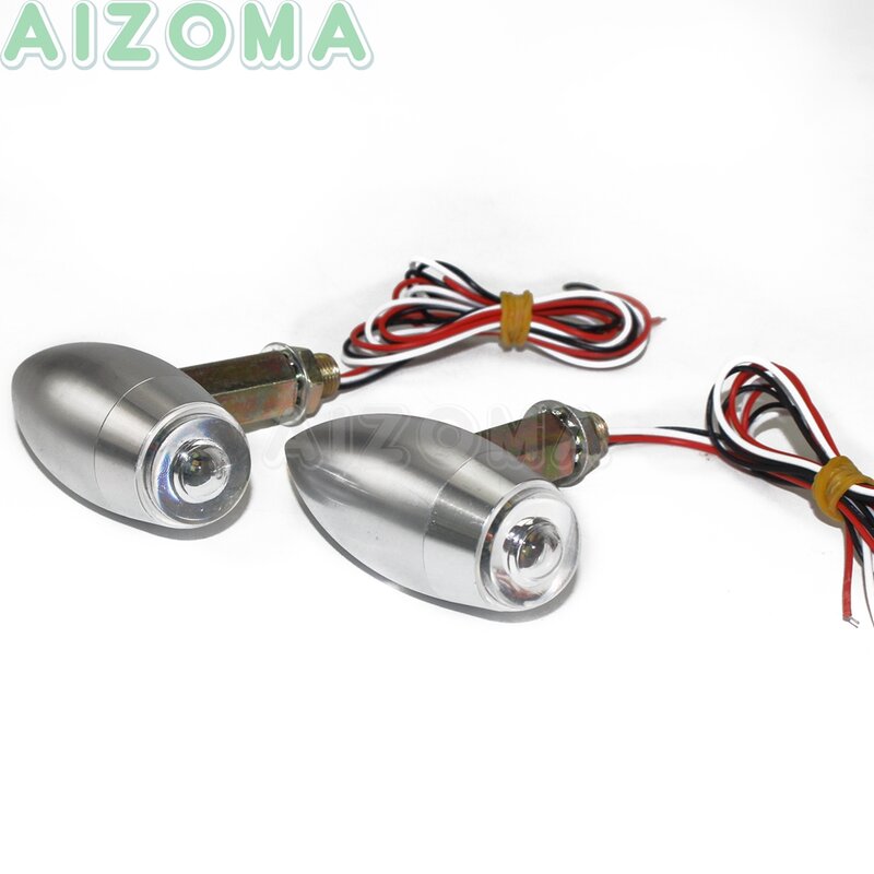 Bala universal 2 em 1 led para seta de motocicleta, seta de alumínio pisca-pisca com luzes drl 10mm, parafuso de lâmpada âmbar