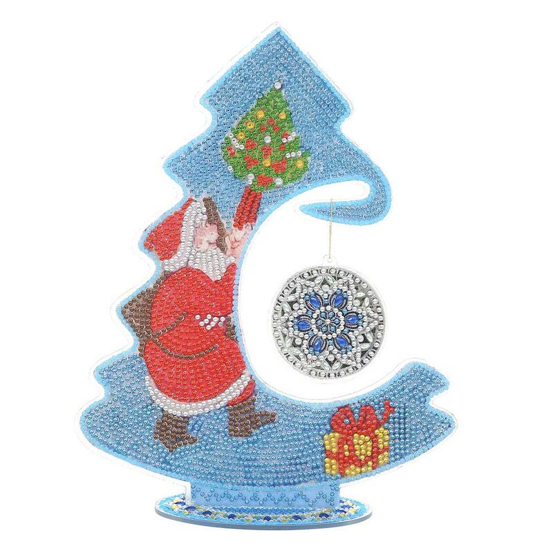 DIY 5D Diamond Painting Mosaic Crystal Christmas Tree Craft Diamond Painting Kit Home Ornaments Gifts 2022 New Year Home Decor
