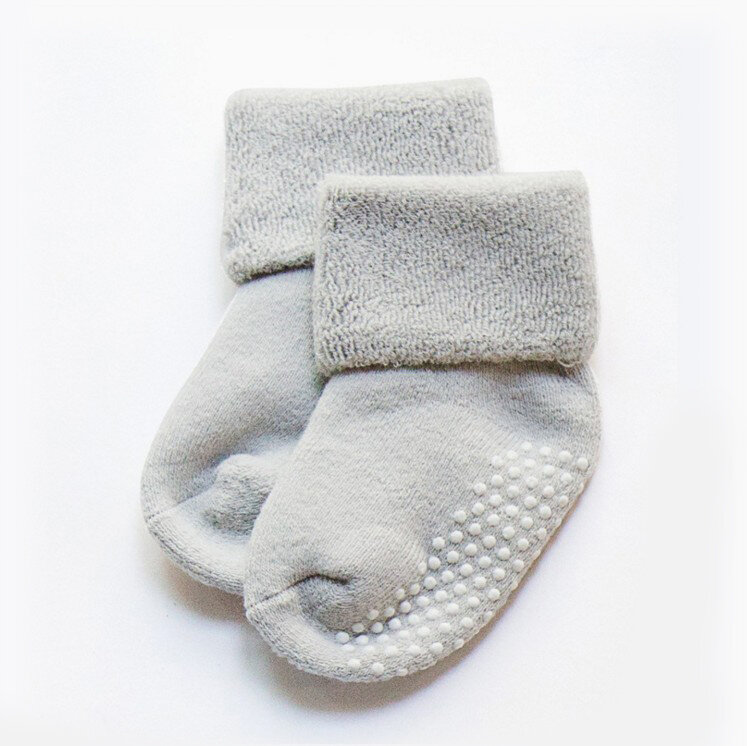 3 Paar traumhaft glänzende Baumwolle Babys ocken Herbst und Winter verdicken warme neugeborene Jungen Mädchen Boden tragen rutsch feste Socke für Kinder