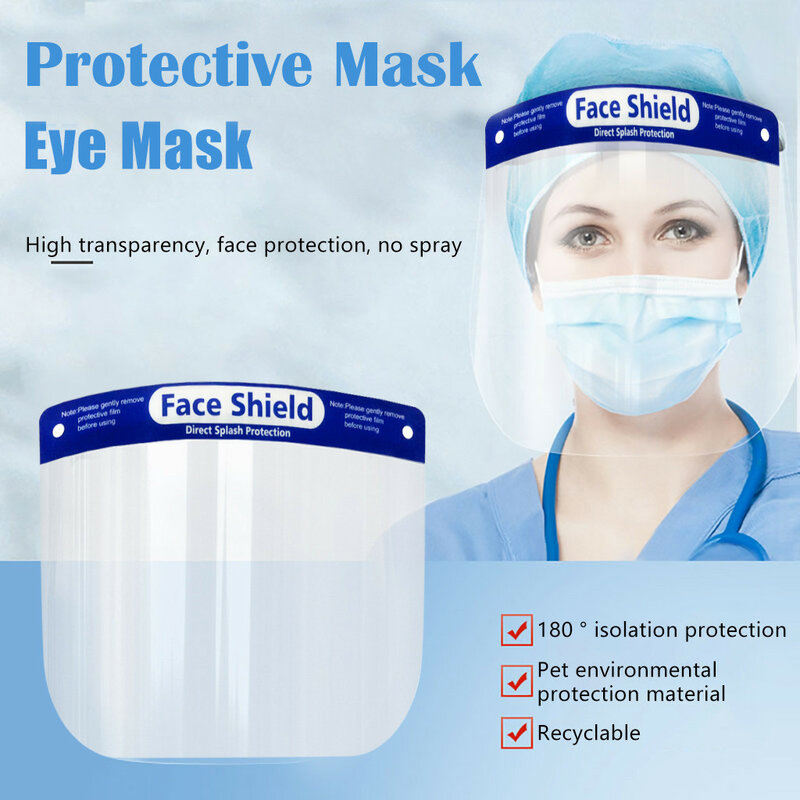 Protector facial de plástico Unisex, sombrero vacío, protector facial para adultos, antihumo, Saliva, polvo, niebla, protección facial, venta al por mayor 10