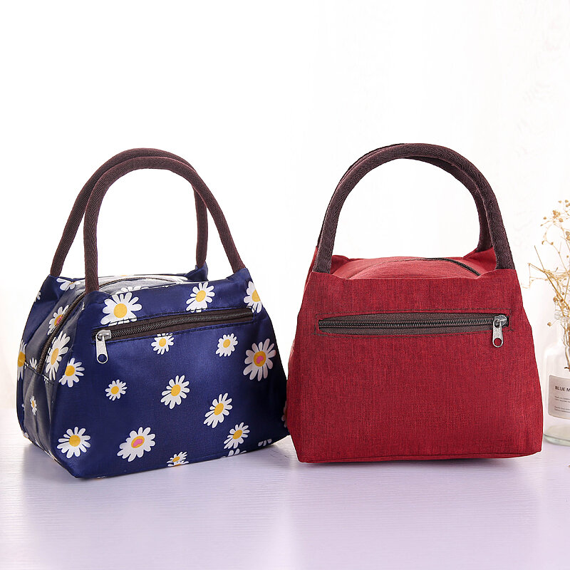 New Thermal Insulated Lunch Box Tote Cooler Handbag Pouch Portable Lunch Bag Dinner Container School Food Storage Can Customized