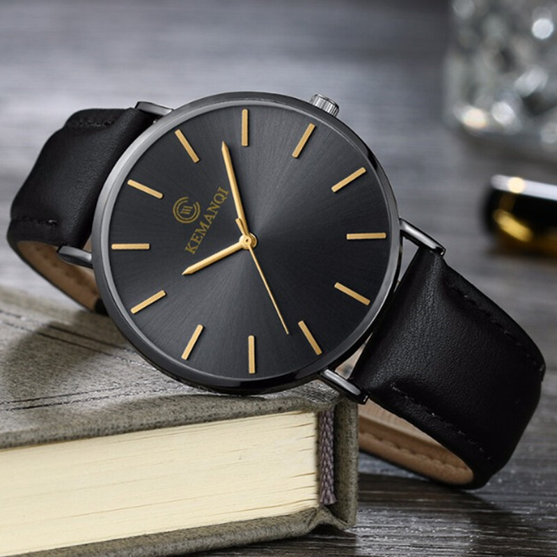 2020 męskie modne proste zegarki Ultra cienkie męskie zegarki skórzane kwarcowe zegarki męskie prezenty erkek kol saati reloj hombre