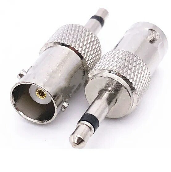 10PCS BNC Female Jack To 3.5mm Male RF Coaxial  Adapter Connectors