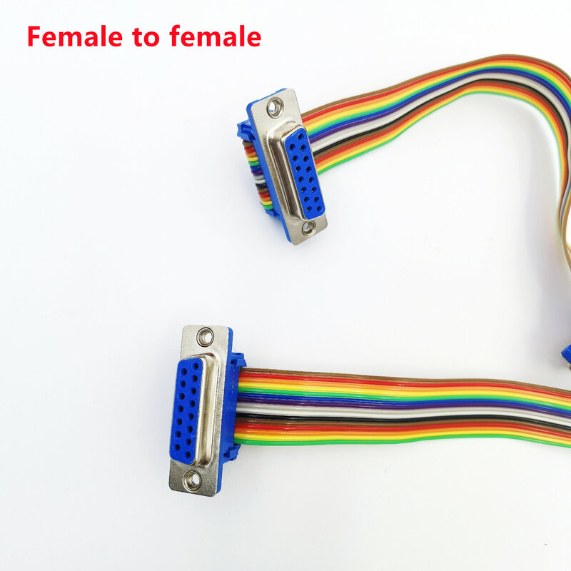 1PCS 20CM 50CM 1M DB15 MALE to FEMALE/MALE TO MALE/FEMALE TO FEMALE CABLE D-Sub serial port connector adapter Extension Cable