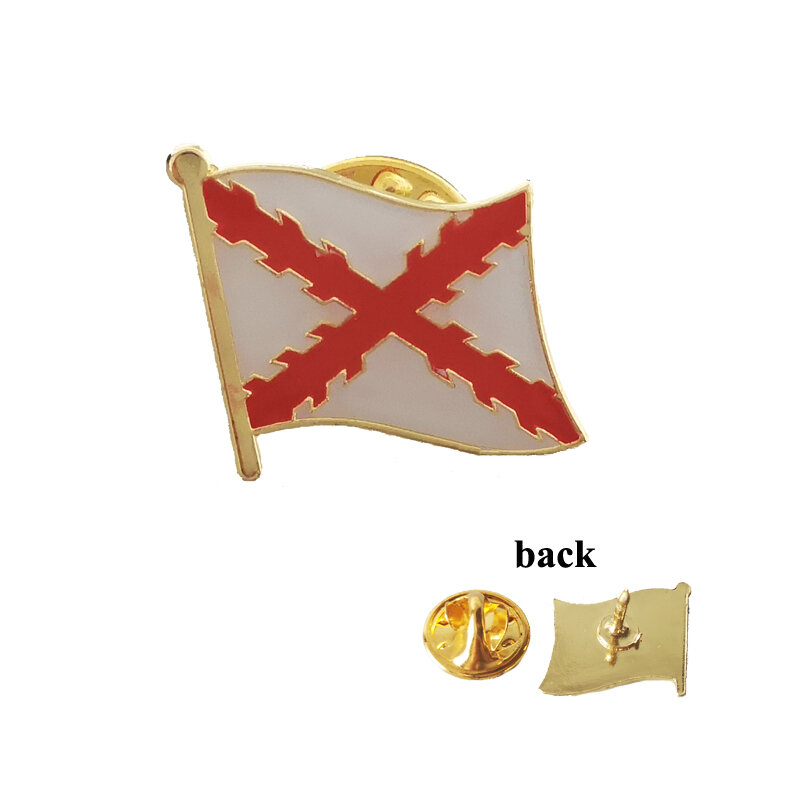 スペイン帝国の十字架ブルゴーニュ旗ラペルピンバッジエンブレム全国スペインバッジスーツピン個性コサージ