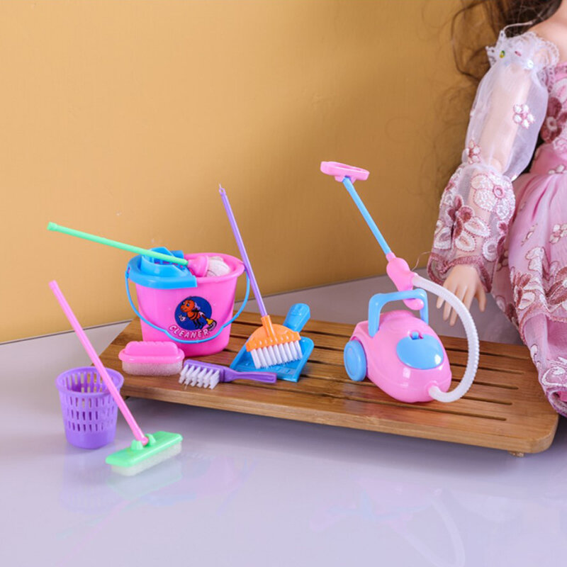 9 шт./компл. высококачественный детский Кукольный домик, Обучающие аксессуары, инструменты для уборки дома, аксессуары для кукол