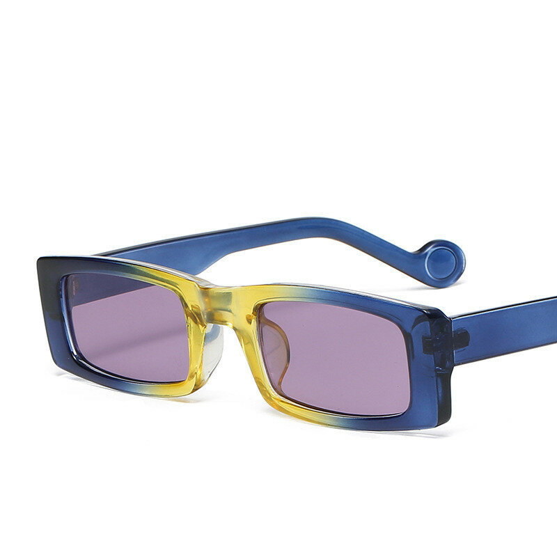 صغيرة مستطيل النظارات الشمسية النساء Vintage العلامة التجارية مصمم مربع نظارات شمسية ظلال الإناث