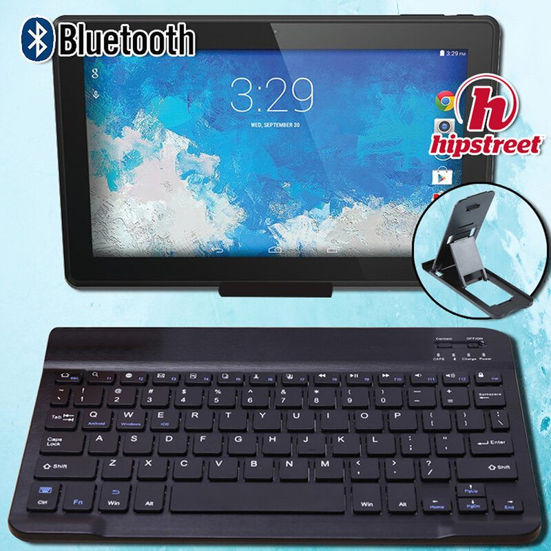 Mini teclados inalámbricos portátiles con Bluetooth y panel táctil, para tableta HIPSTREET Phantom 2 de 10,1 "/Pilot de 10", IOS, Android y Windows