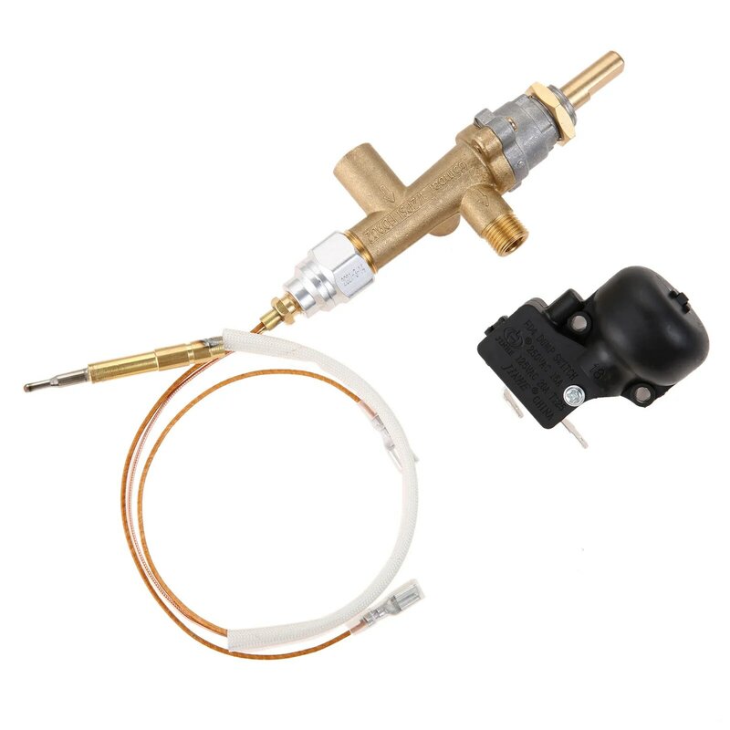 Propane Gas Patio Heater Repair Kit for Thermocouple Sensor & Dump Switch Controls Safety Main Control Valve with Pilot Port Kit