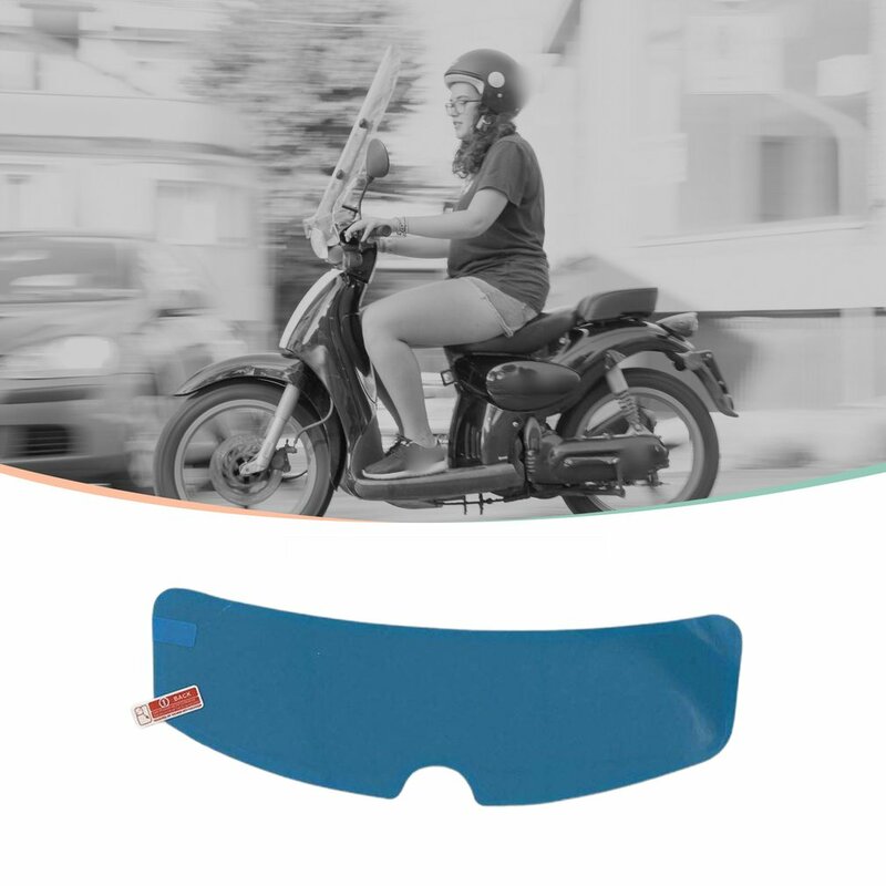 Casco de motocicleta Universal opcional, película transparente a prueba de lluvia, parche antiniebla, protector de casco de moto