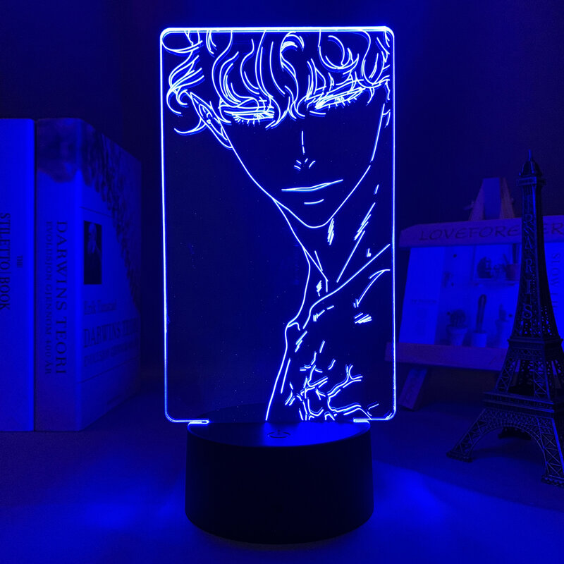 Lámpara 3d de Anime para decoración de dormitorio, luz nocturna de escritorio para habitación de Manga, regalo de cumpleaños