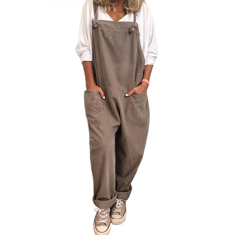 Summer Jumpsuit Cotton Linen High Quality Jumpsuit Loose Womens Jumpsuits Rompers Casual Overalls Strap Solid One Piece Romper