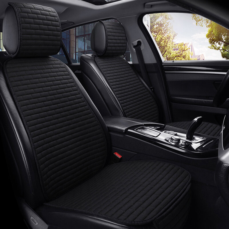 Linho capa de assento do carro protetor de linho assento dianteiro voltar almofada almofada volta acessórios do carro adequado para todos os modelos