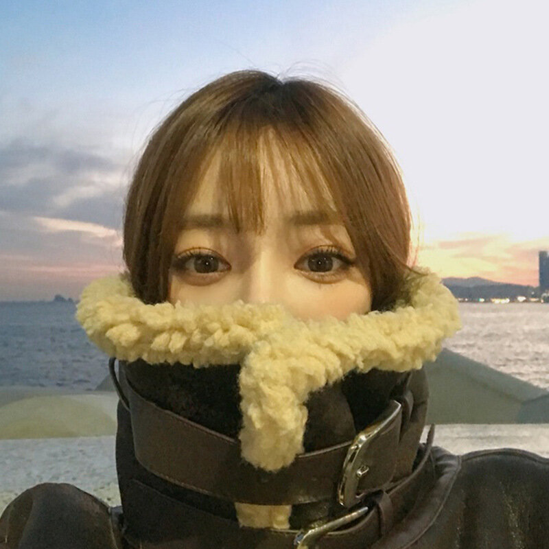 Abrigo de lana de cordero para mujer, chaqueta gruesa de terciopelo de gamuza de grano suelto, estilo coreano, ropa de motocicleta, novedad de invierno, 2020