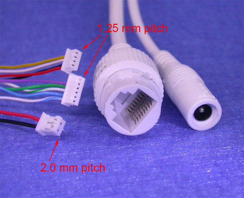 LAN cable for CCTV IP camera board module extra wires for POE Mid-Span type 4/5(+) 7/8(-) power supply