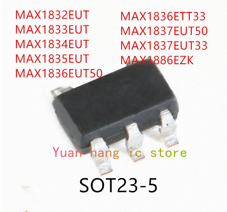 Max183217 max183317 max1834gabinete max1835gabinete max1836eut50 maxmax1886ezk ic, 10 peças