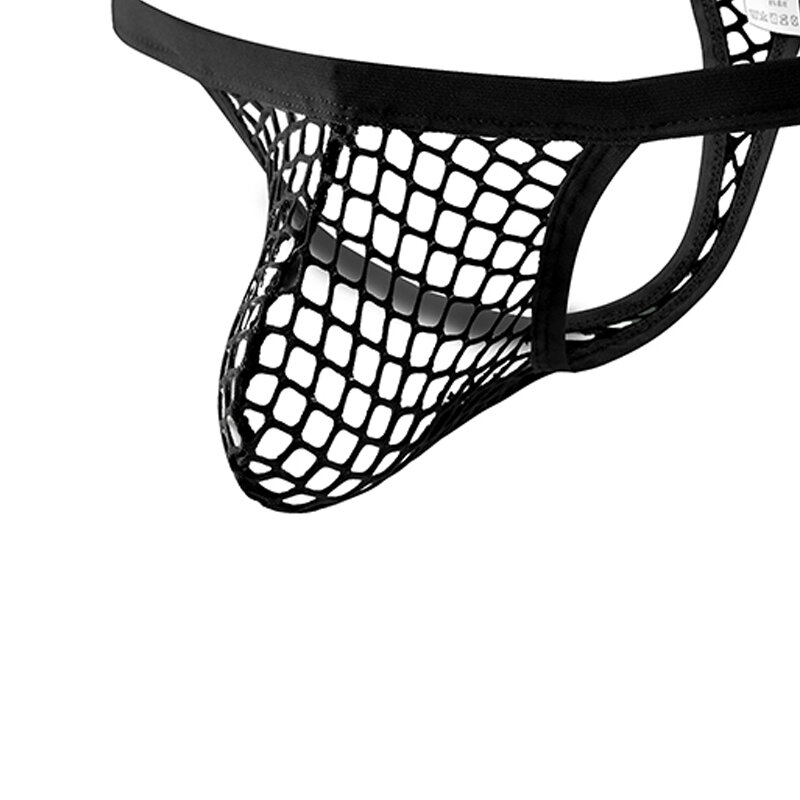 CLEVER-MENMODE Sexy bielizna Hot przejrzyste mężczyźni Mesh stringi majtki G String t-back Jockstrap kostium erotyczny Man Cock Pouch