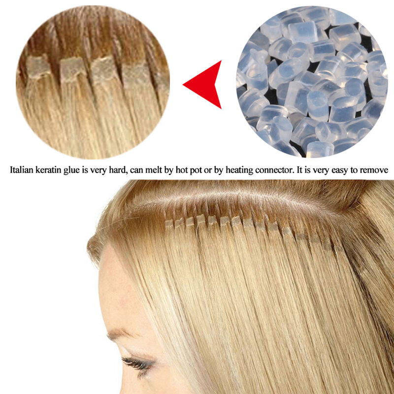 Kualitas Tinggi Keratin untuk Ekstensi Rambut Lem Granular Italia Lem Wig Mencair Fusi Memperpanjang Lem Wig untuk Aksesori Potongan Rambut