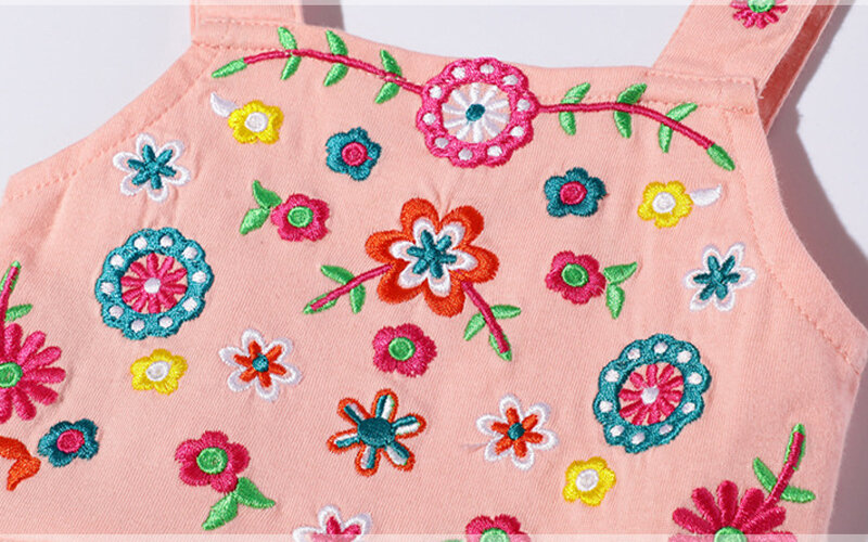Little maven-Robe d'été en coton pour petites filles, vêtements décontractés, adorables, pour enfants de 2 à 7 ans, 2024