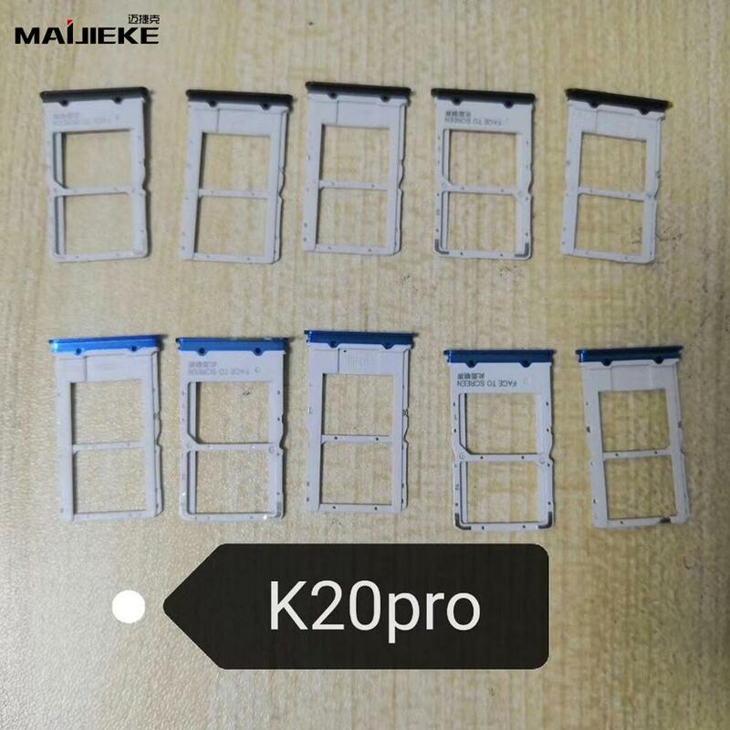 5 Xnew Sim Card Holder Slot Tray Voor Xiaomi Redmi K20 Pro Sim Kaart Lade Voor Redmi K20 Zwart Blauw gratis Eject Pin