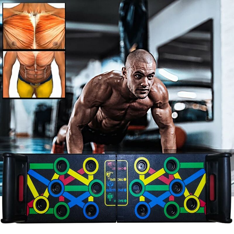FDBRO – planche à pompes pliable Portable, équipement de Fitness, Sport, Biceps abdominaux, entraînement des muscles de la poitrine à la maison
