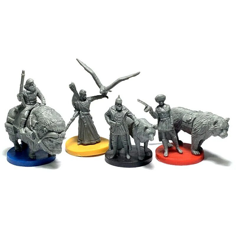 BIXE 4PCS/Set Dungeons & Dragon Marvelous Miniatures With Sword D & D Wars Board Game Figures Role Playing Soldiers Model