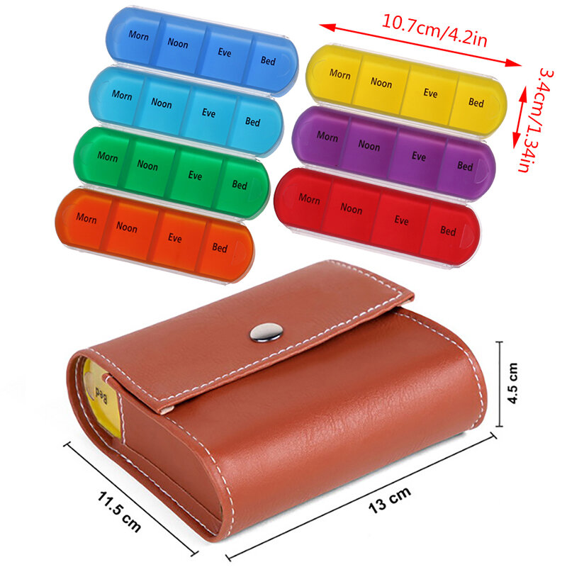 28 quadrate Wöchentlich 7 Tage Tablet Pill Box Halter Medizin Lagerung Organizer Container Fall Brieftasche Medizin Box Travel Case Hot