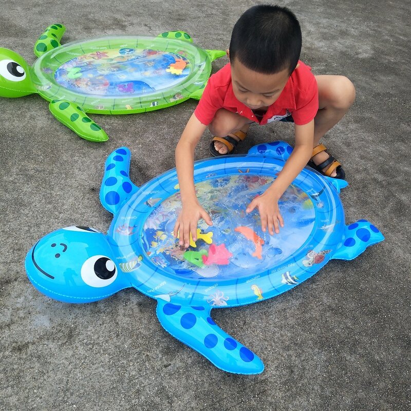 เด็กน้ำ Inflatable Pad เบาะทารกเด็กวัยหัดเดินน้ำ Crawling Play Mat สำหรับเด็ก Early Education พัฒนาของเล่นเด็ก