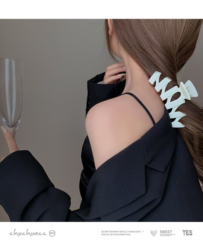 1pc coreano garra de cabelo grande tamanho crab clipes elegante garras de cabelo fosco hairpins headwear para mulheres barrette menina acessórios de cabelo