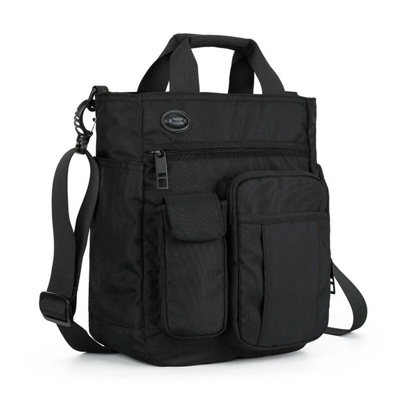 British Fashion Business Men Shoulder Bag Multi Pocket Zipper Tote Business Crossbody Bag Briefcase Messenger Bag Laptop Bag