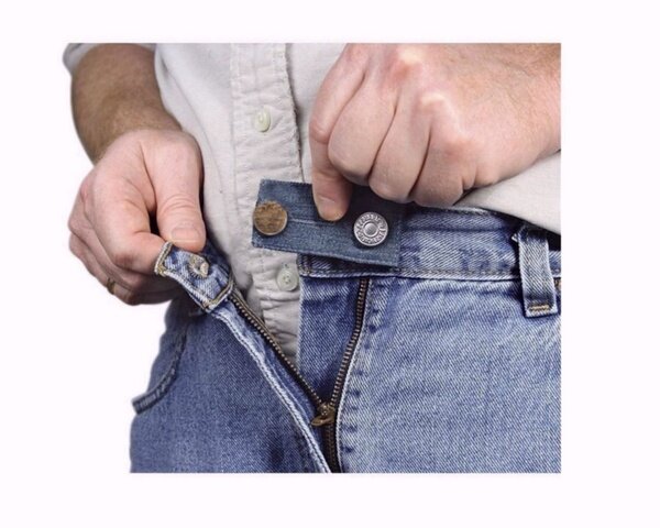 1/4Pcs Unisex Skirt Trousers Jeans Waist Expander Waistband Extender Button Pant Elastic Extender Button Belt Extension Buckle