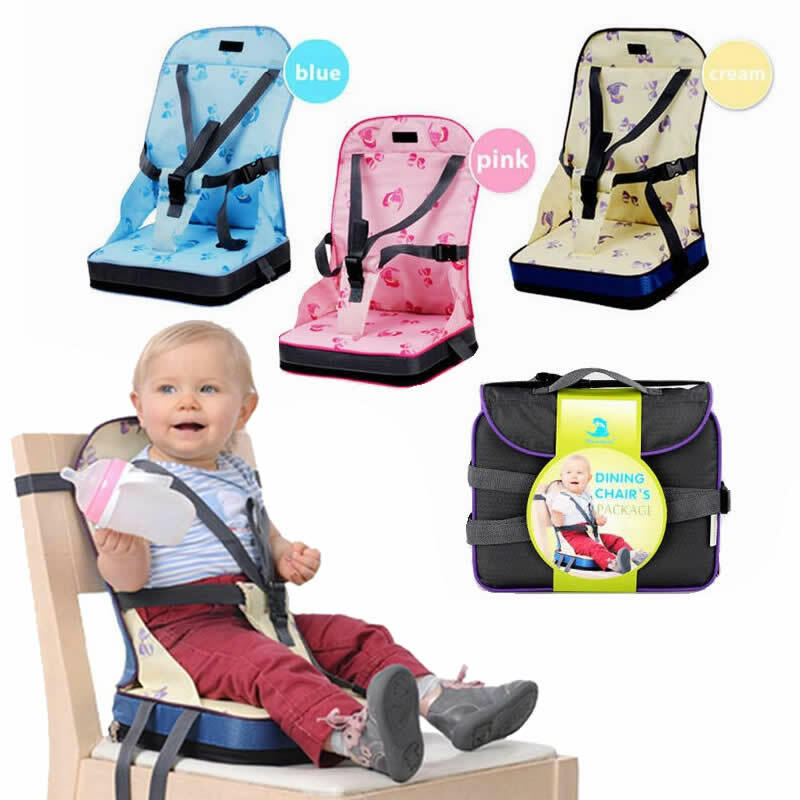 Asiento de refuerzo portátil para bebés y niños, cojín para trona, bolsa plegable para silla de bebé, bolsa de viaje