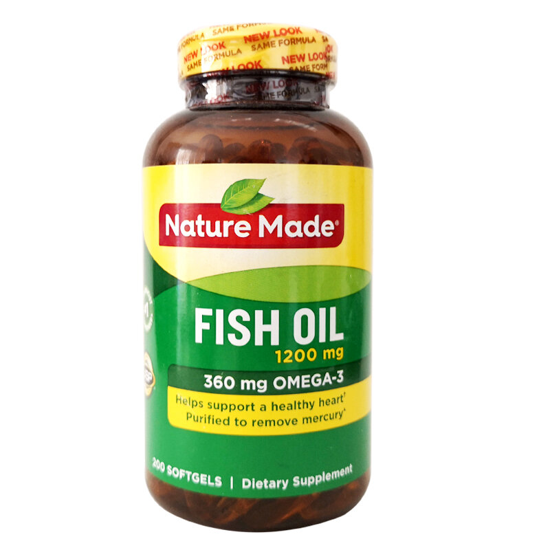 Olej z ryb 1200 mg 360 mg Omega-3 200 Softgels
