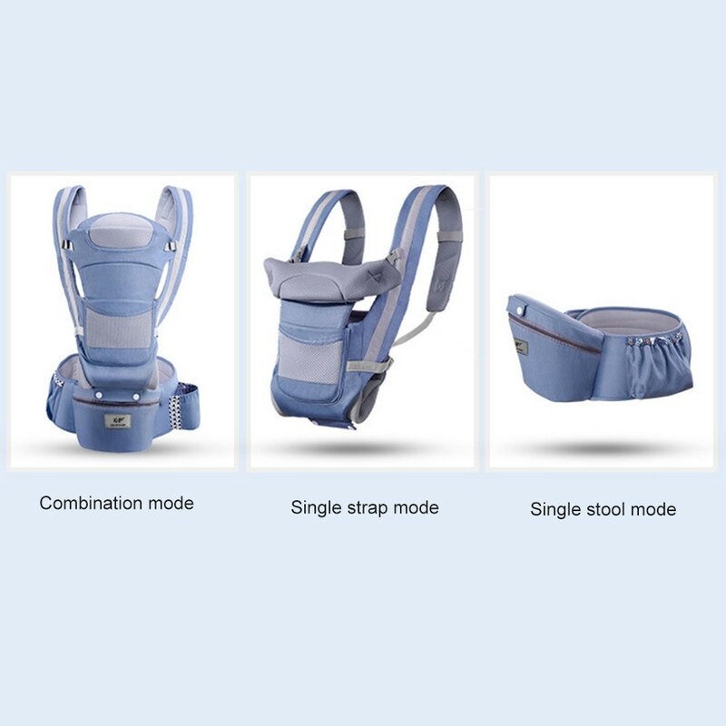 3 In 1 Baby Carrier Ergonomic Infant Kid Baby Hipseat Sling Kangaroo Baby Wrap Carrier Large Capacity Storage Bags  0-48 months
