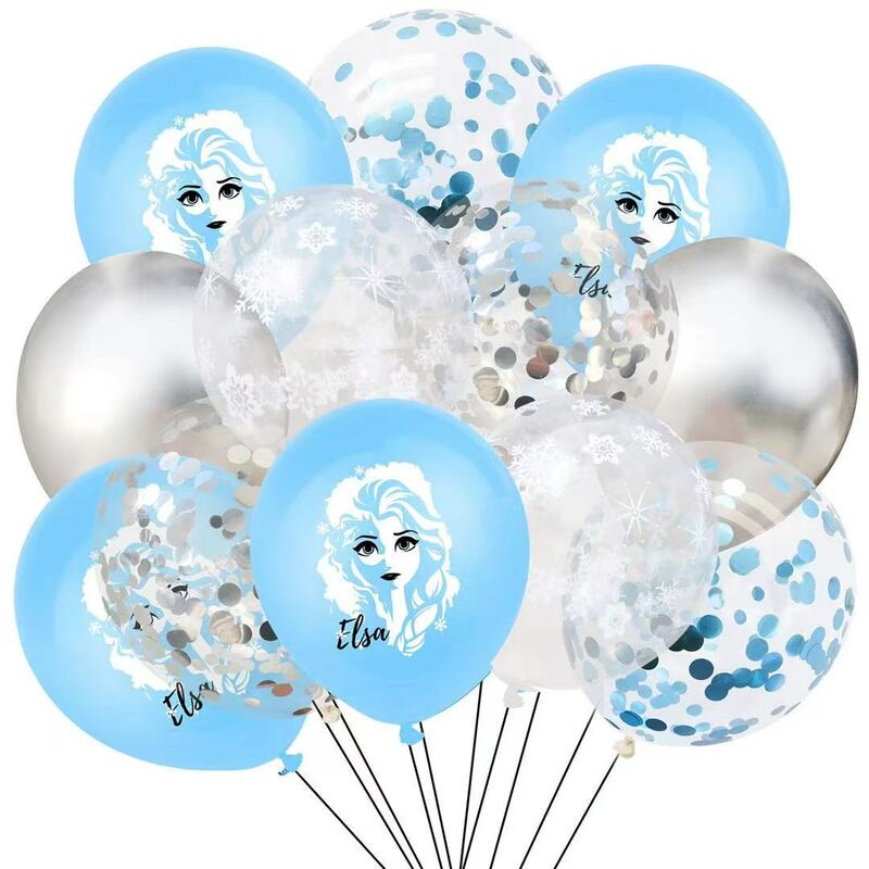 12Pcs Frozen Thema Sneeuw Koningin 12 Inch Latex Ballonnen Meisjes Verjaardagsfeestje Decoraties Speelgoed Voor Kid Baby Shower Party levert