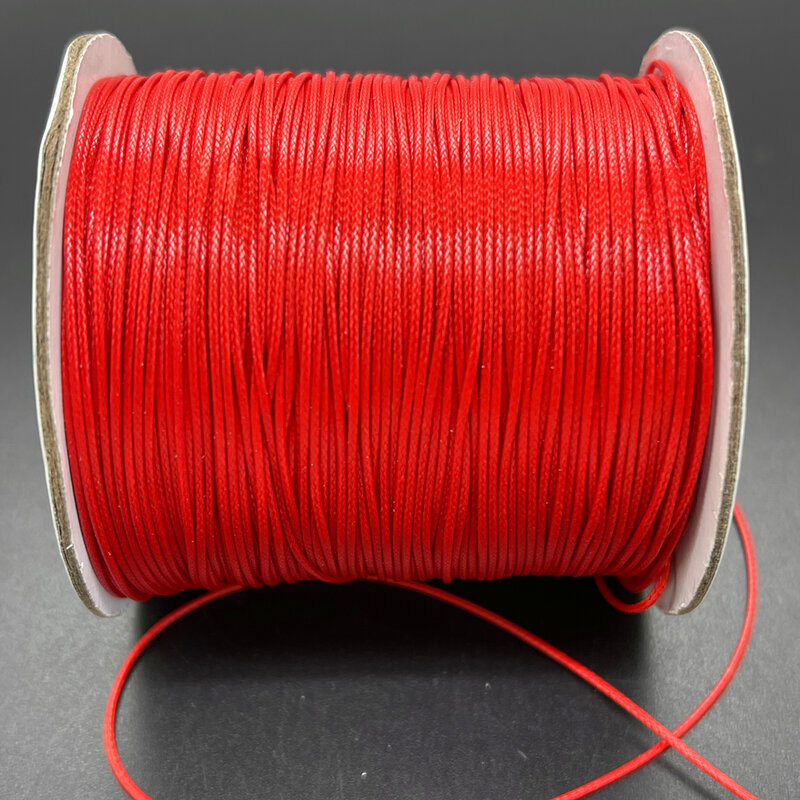 Cordón de algodón encerado para fabricación de joyas, cuerda de hilo para pulsera Shamballa, 0,5/0,8/1,0/1,5/2,0mm, novedad