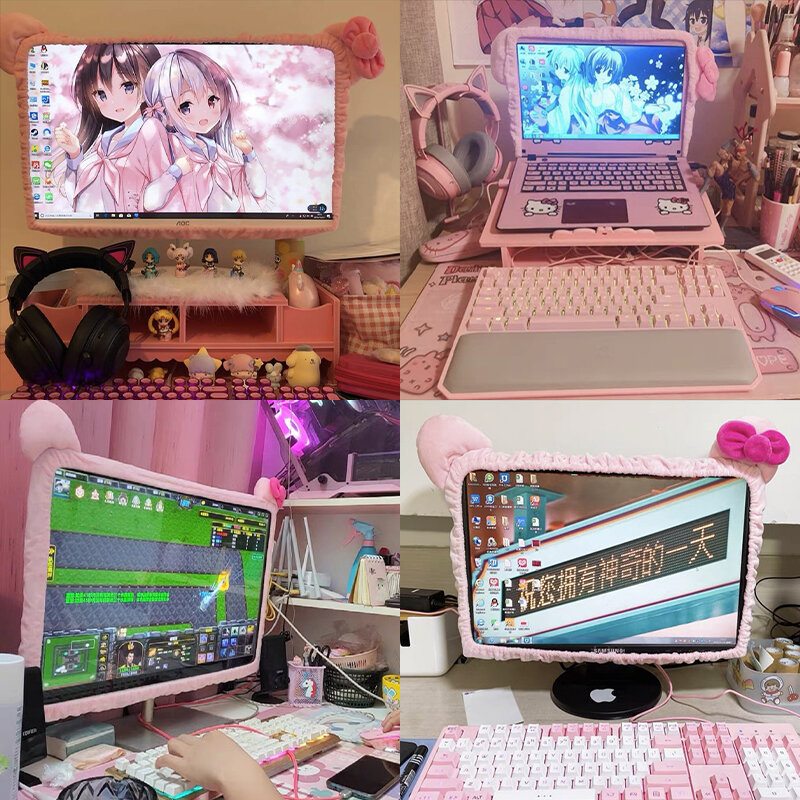 Cute Dust-proof Computer Surrounding Notebook Monitor Decorative Cover Protective Cover
