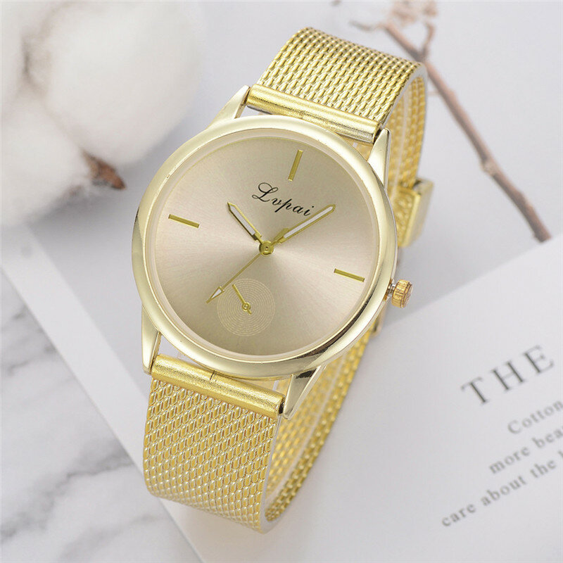 Lvpai Fashion Brand Women Watch Silicone Strap Buckle Ladies Clock Casual Quartz Round Wrist Watches Analog Female reloj mujer