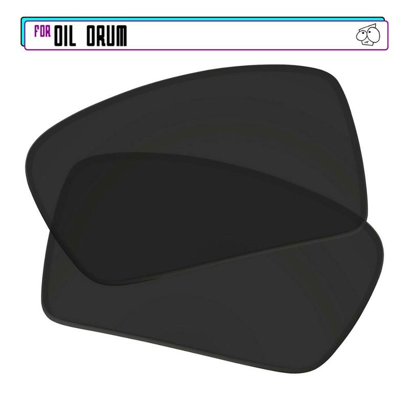 Ezreemplace lentes de repuesto para gafas de sol Oakley Oil Drum, color negro