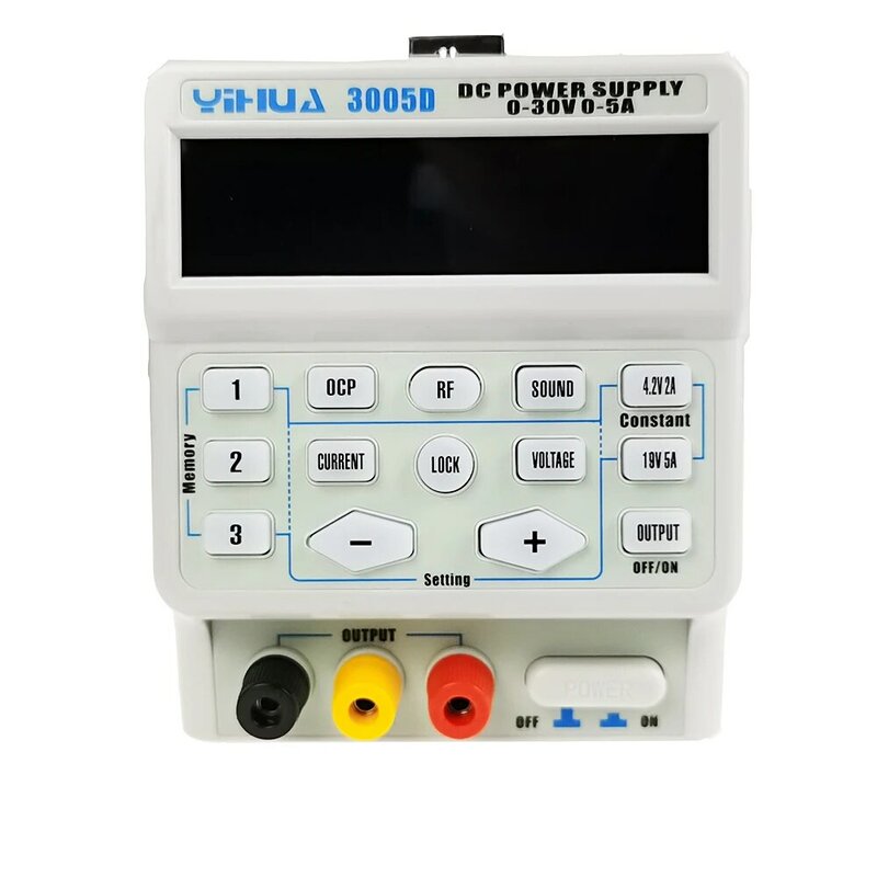 YIHUA-fuente de alimentación conmutada programable Digital, reparación de teléfonos móviles, 3005D, 30V, 5A, ajustable, controlado por programa de reparación