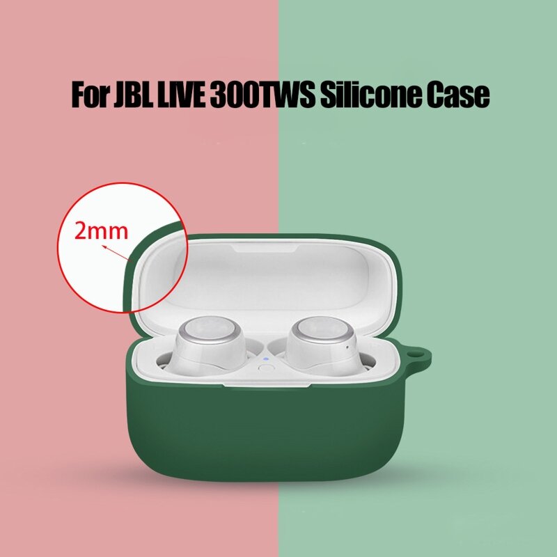 Capa protetora de silicone escudo anti-queda caso fone de ouvido para jbl ao vivo 300tws kit r9cb
